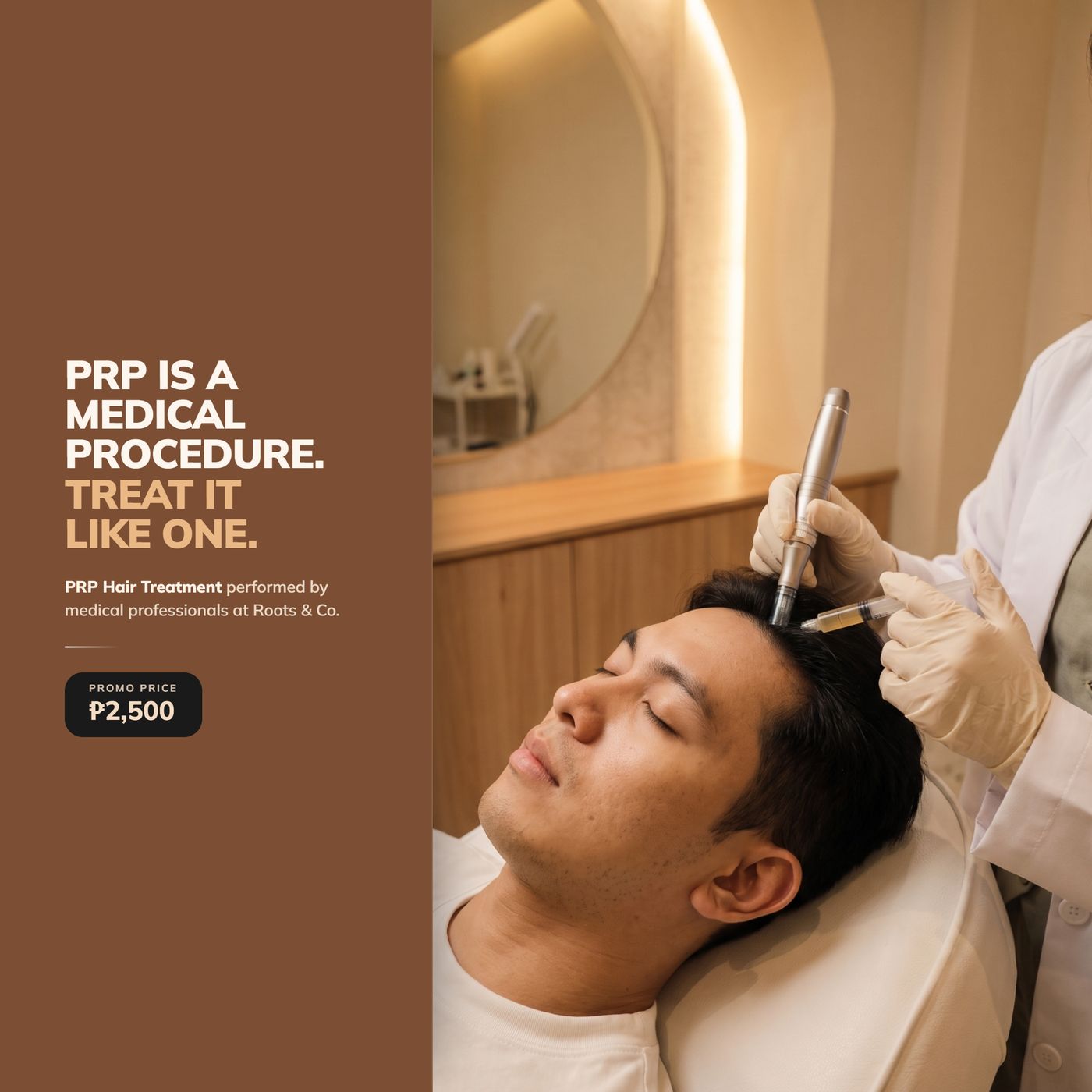 Roots & Co PRP ad — authority